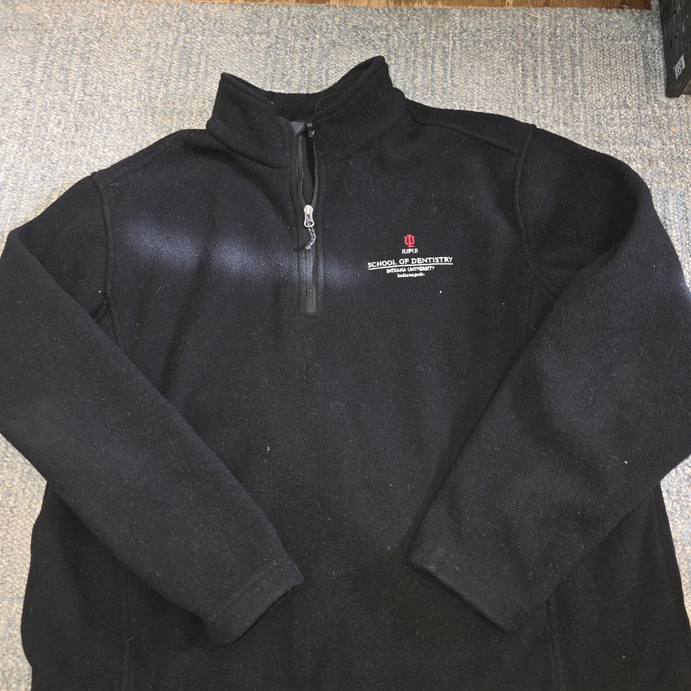 Indiana University School of Dentistry Black Quarter-Zip Fleece Pullover